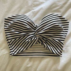 Black and white crop top